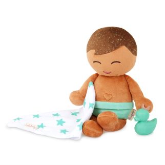 LullaBaby Badedukke, dreng brun hår