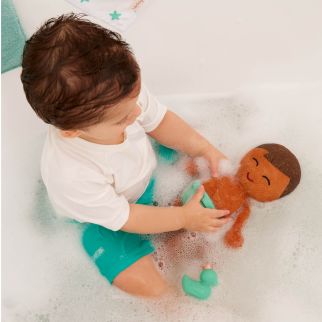 LullaBaby Badedukke, dreng brun hår