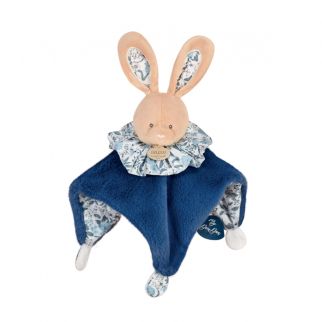 SMÅ SMARTE - Kanin blå, 3-i-en nusseklud 25 cm