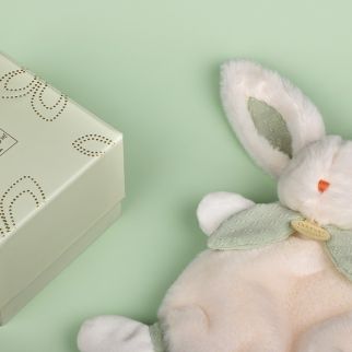 BONBON - Kanin grøn, putteklud 25 cm (i æske)