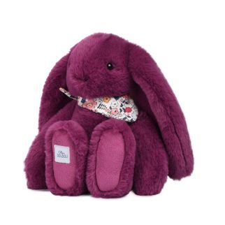 VEDHÆNG DOUDOU - Blomsterkanin, Blomme 18 cm