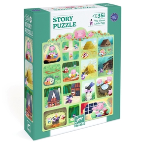 Story puzzle, De 3 sm Grise - 35 brikker