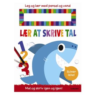 Lær at skrive tal - Leg og lær med pensel og vand