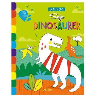 Mal og leg: Seje dinosaurer - med farver og pensel
