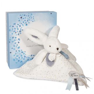 HAPPY GLOSSY kanin, nusseklud grå 25 cm (i æske)