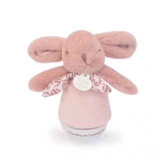 Kanin rosa, musiktumling m/lys 16 cm (i æske)