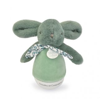 Kanin grøn, musiktumling m/lys 16 cm (i æske)