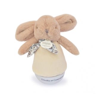 Kanin beige, musiktumling m/lys 16 cm (i æske)