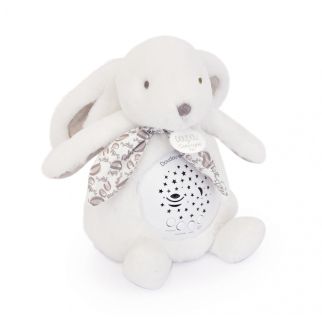 Kanin hvid, musik stjerne projektor 19 cm (i æske)