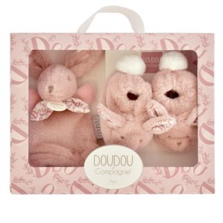 Kanin rosa, gaveæske putteklud og sutsko