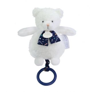 MÅNESKIN -  bjørn spilledåse 17 cm - selvlysende (i æske)