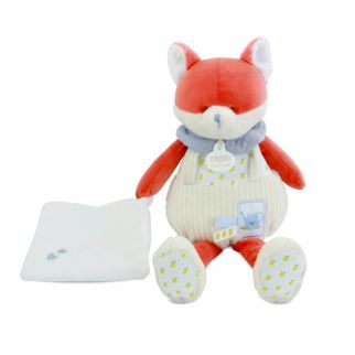 Ræven Romarin, bamse m/lille klud 28 cm (i æske)