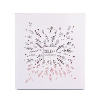 DOUDOU 25 år - Bjørn rosa, aktivitetsbamse 30 cm