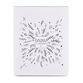 DOUDOU 25 år - Bjørn hvid, plys sutteholder 20 cm