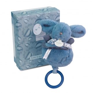 Kanin blå, spilledåse 20 cm (i æske)