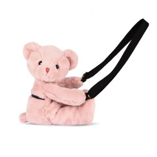 TASKE DOUDOU - Bjørn rosa 30 cm