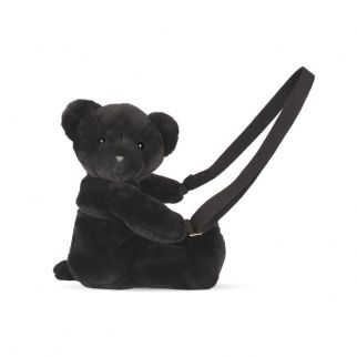 TASKE DOUDOU - Bjørn sort 30 cm