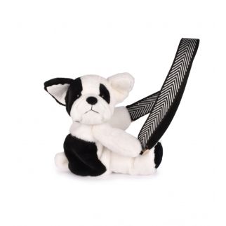 TASKE DOUDOU - Hund sort/hvid 30 cm