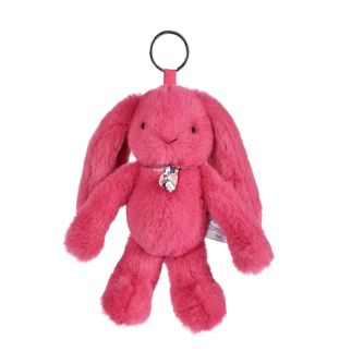 VEDHÆNG DOUDOU - Blomsterkanin, Fuchsia 18 cm