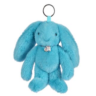 VEDH&AElig;NG DOUDOU - Blomsterkanin, Turkis 18 cm