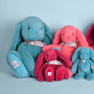 Blomsterkanin turkis, lille 25 cm