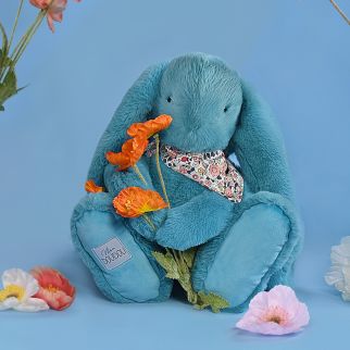 Blomsterkanin turkis, stor 50 cm