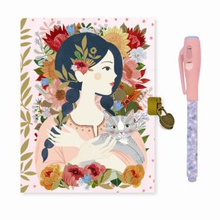 Lovely Paper Oana dagbog med lås og magisk pen