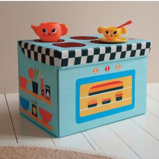 Legetøjskasse/skammel, Komfur