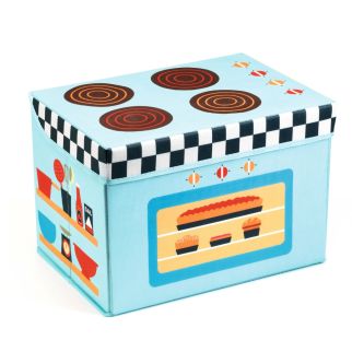 Legetøjskasse/skammel, Komfur