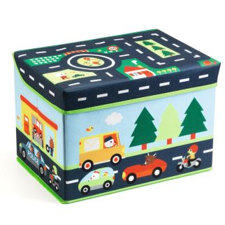 Legetøjskasse/skammel, Biler