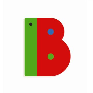 Træbogstav, Grafisk B