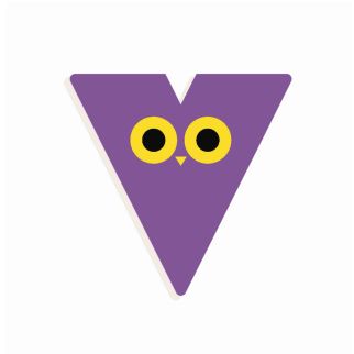 Træbogstav, Grafisk V