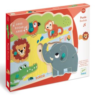 Lydpuslespil, farverige vilde dyr