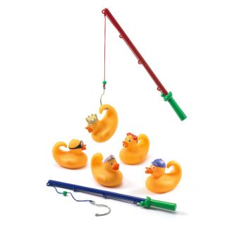 Badeænder med fiskestænger, gule 