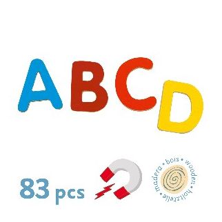 Magnetbogstaver, 83 stk.