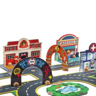 Crazy Motors, vejpuslespil Byen, 33 brikker