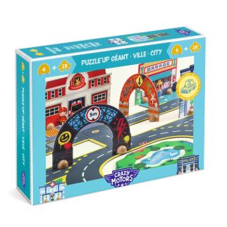 Crazy Motors, vejpuslespil Byen, 33 brikker