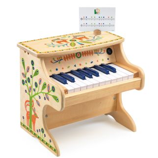 Klaver i træ, med elektronisk lyd