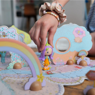 Tinyly, Puzzl&#039;Up legeverden + Lily og hjort - 33 brikker