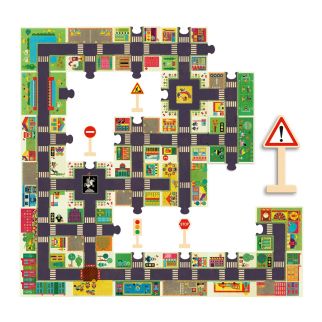 Kæmpepuslespil - Byen - 24 brikker