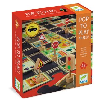 Kæmpepuslespil - Byen - 24 brikker