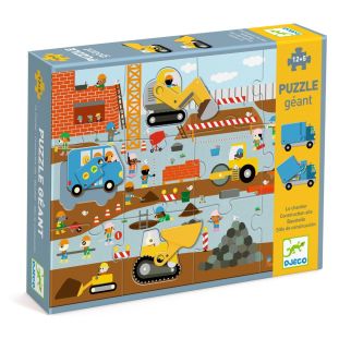 Gulvpuslespil, Byggepladsen