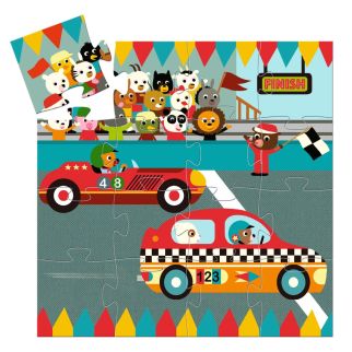 Silhuetpuslespil, Racerbilen 16 brikker