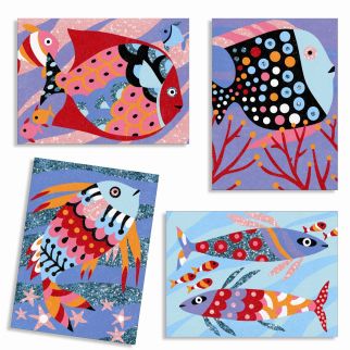 Kreativ æske - Sandmotiv, Regnbuefisk