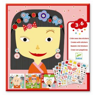 Klistermærkeleg - Ansigter