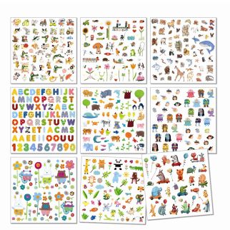 Klistermærker - 1000 for de små. 