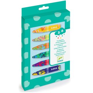 Fedtfarver. 6 multi farver