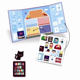 Tag af og på klistermærker  - Hus