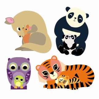 Klistermærker mor og barn