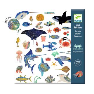 Klistermærker, Havet - metaleffekt